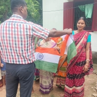 Har Ghar Tiranga Campaign organised by Tripura University in the adopted villages